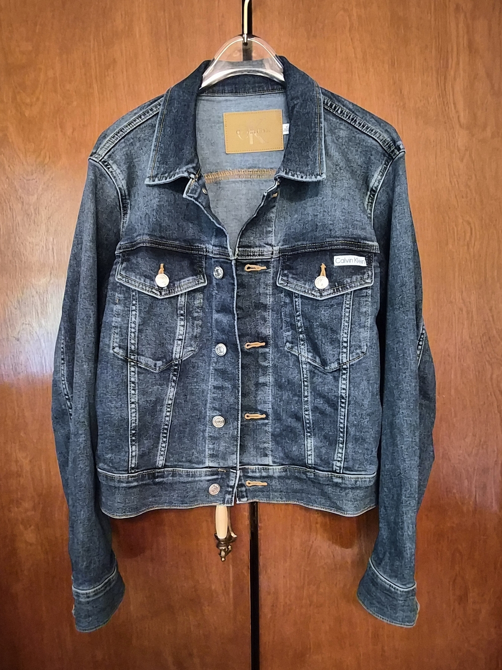 Calvin Klein Denim Jacket -90s Trucker- Size Medium - Picture 2 of 10